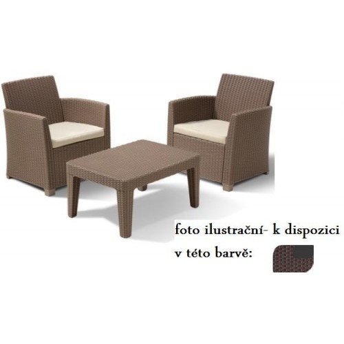 ALLIBERT Balkonový set CORONA brown+taupe ALLIBERT Balkonový set CORONA brown+taupe