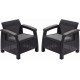 KETER CORFU DUO SET Křeslo 2 ks, 75 x 70 x 79cm, grafit/šedá 17197993