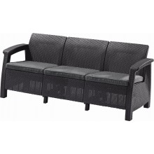 KETER CORFU LOVE SEAT MAX Pohovka, 182 x 70 x 79cm, grafit/šedá 17197959