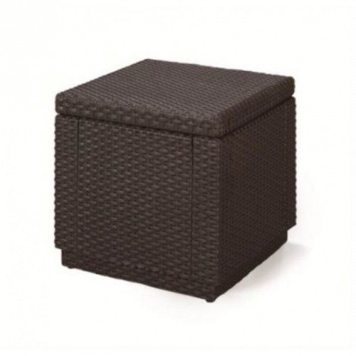 ALLIBERT taburet CUBE hnědá 189448 ALLIBERT taburet CUBE hnědá 189448