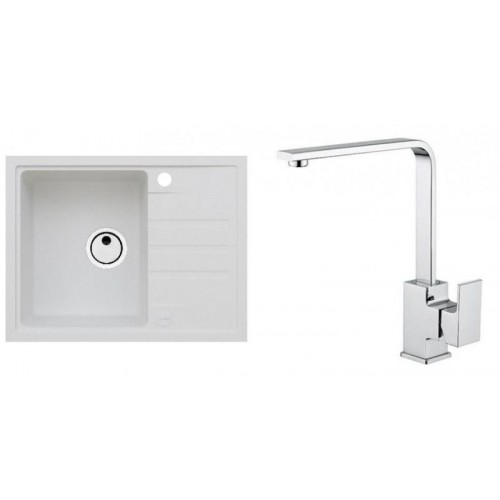 ALVEUS Set INTERMEZZO 30 dřez 620x480 mm + baterie RENO, bílá ALVEUS Set INTERMEZZO 30 dřez 620x480 mm + baterie RENO, bílá