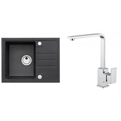 ALVEUS Set INTERMEZZO 30 dřez 620x480 mm + baterie RENO, černá ALVEUS Set INTERMEZZO 30 dřez 620x480 mm + baterie RENO, černá