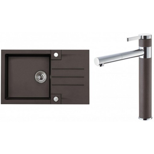 ALVEUS Set ROCK 130 dřez 780x480 mm + baterie ZINA, Chocolate 03 ALVEUS Set ROCK 130 dřez 780x480 mm + baterie ZINA, Chocolate 03