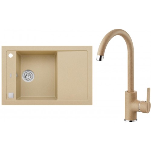 ALVEUS Set FORMIC 30 dřez 760x500 mm + baterie TONIA, béžová