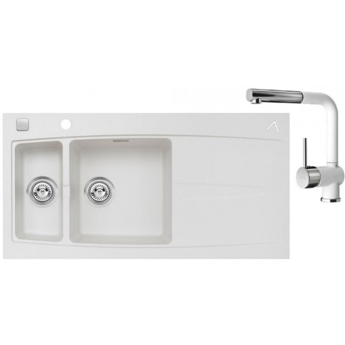 ALVEUS set dřez Apelles pearl + baterie AM 90-P pearl ALVEUS set dřez Apelles pearl + baterie AM 90-P pearl