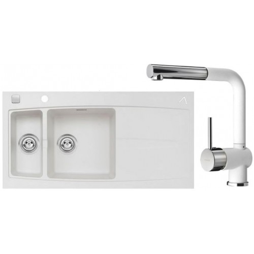 ALVEUS Set dřez Apelles 70 pearl + baterie AM 90-P pearl