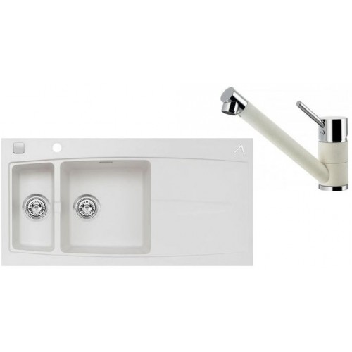 ALVEUS Set dřez Apelles 70 pearl + baterie AM 110-R pearl