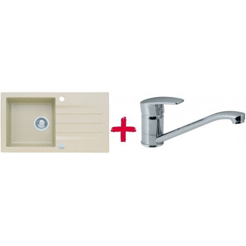 ALVEUS set dřez granitový Cortina 70 béžový + baterie Milena SAT ALVEUS set dřez granitový Cortina 70 béžový + baterie Milena SAT