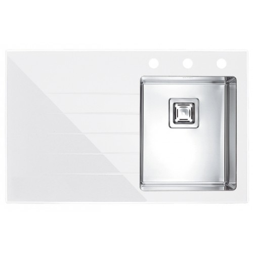 ALVEUS CRYSTALIX 10 kuchyňský dřez, bílá/satin, 860 x 540 mm, pravý 1099632