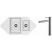 ALVEUS Set dřez Cubo 80 arctic + baterie Zina chrom