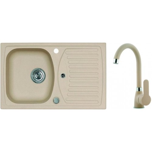 ALVEUS set dřez Record 30 beige + baterie Jessica beige