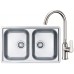 ALVEUS set dřez Line 90 satin + baterie Slim chrom