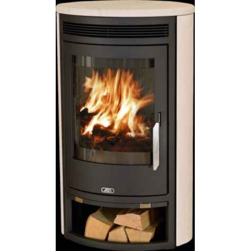 ABX Arktis 4655-6-II, krbová kamna, černý plech- cream