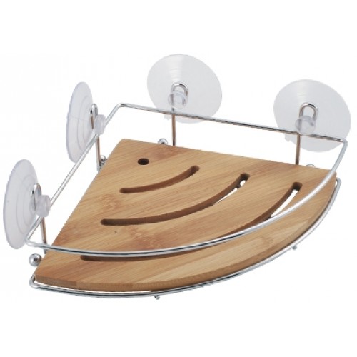 ARTTEC Polička - bamboo + chrom - 20x20x6,5 cm - bez vrtání MSV00290 ARTTEC Polička - bamboo + chrom - 20x20x6,5 cm - bez vrtání MSV00290