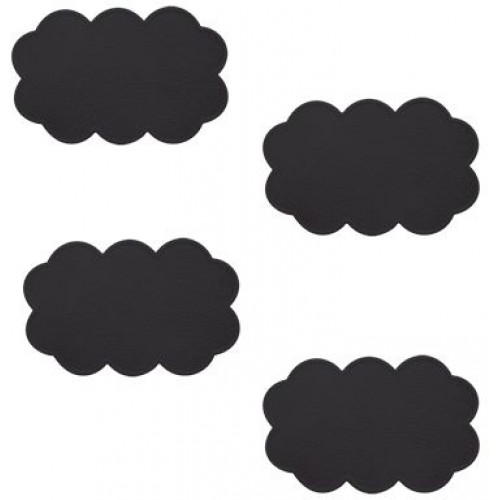 ARTTEC Protiskluzové podložky do vany - set 4 ks - mrak - PVC - black MSV00352