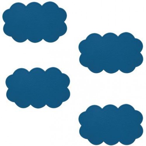ARTTEC Protiskluzové podložky do vany - set 4 ks - mrak - PVC - navy blue MSV00357