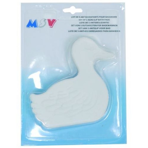 ARTTEC Protiskluzové podložky do vany - set 5 ks - white ducks MSV00366 ARTTEC Protiskluzové podložky do vany - set 5 ks - white ducks MSV00366
