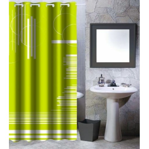 ARTTEC Sprchový závěs - 180x200 cm - polyester - green graphic MSV00542 ARTTEC Sprchový závěs - 180x200 cm - polyester - green graphic MSV00542