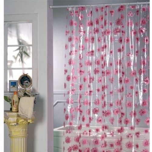 ARTTEC Sprchový závěs - 180x200 cm - PVC - pink daisy MSV00600 ARTTEC Sprchový závěs - 180x200 cm - PVC - pink daisy MSV00600