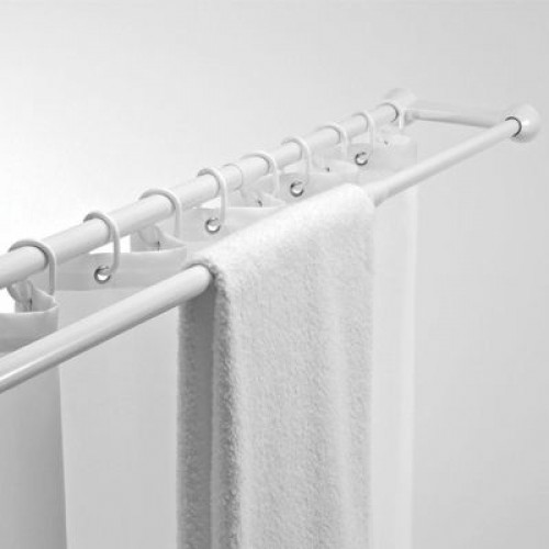ARTTEC Závěsová tyč s držákem na ručník - 75-125 cm - bílá ALU MSV00793 ARTTEC Závěsová tyč s držákem na ručník - 75-125 cm - bílá ALU MSV00793