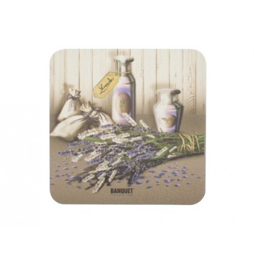BANQUET 6D sada plastového prostírání 10x10 cm LEVANDULE 12CF43287CST