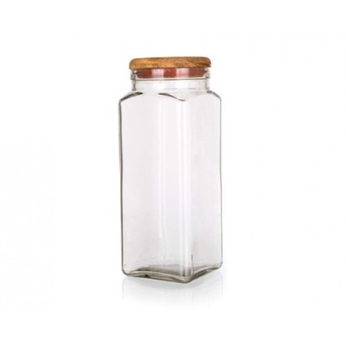 VETRO-PLUS Dóza Kubík 2,5l dřevěné víko 166351542 VETRO-PLUS Dóza Kubík 2,5l dřevěné víko 166351542