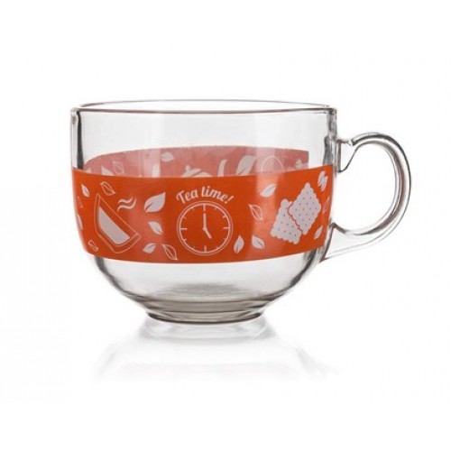 BANQUET Hrnek jumbo MALAGA Tea Time, 435 ml 04207004 BANQUET Hrnek jumbo MALAGA Tea Time, 435 ml 04207004