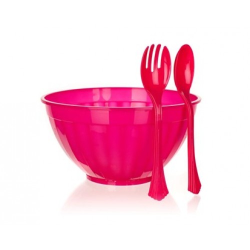 BANQUET Salátový set - mísa 5,5 L+ 2ks plastových příborů 553986 BANQUET Salátový set - mísa 5,5 L+ 2ks plastových příborů 553986