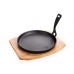 BANQUET Pánev litinová na dřevěném prkénku 22cm Grada 40LP002