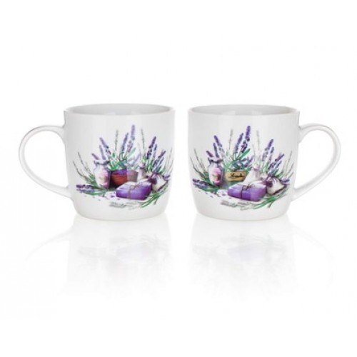 BANQUET 2 dílná sada hrnků LAVENDER 360 ml 60JG007 BANQUET 2 dílná sada hrnků LAVENDER 360 ml 60JG007