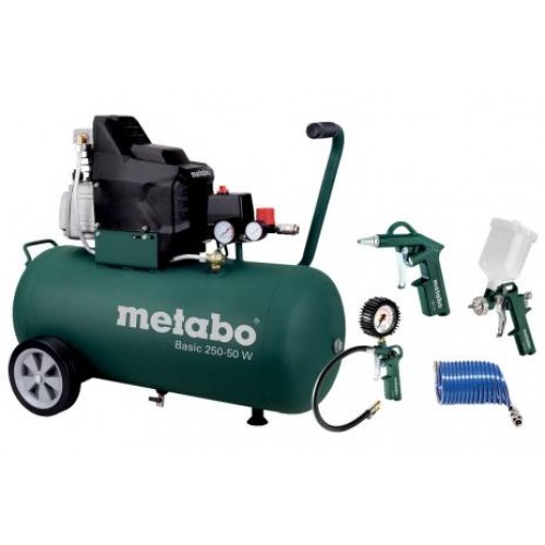 Metabo Basic 250-50 W Set kompresor (1500W/8bar/50 L) 690866000