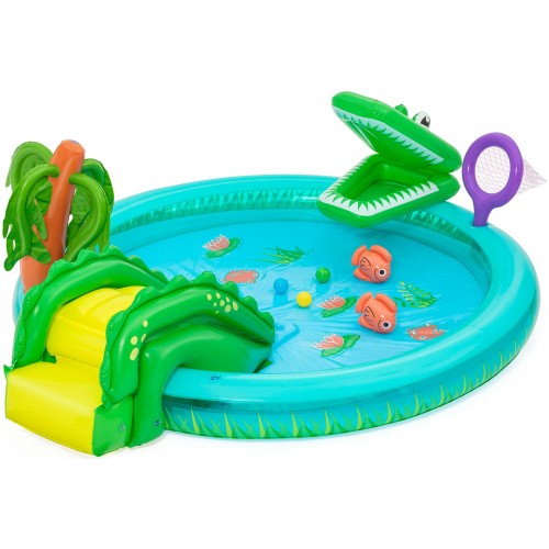 BESTWAY Crocodile Cove Hrací centrum, 224 x 181 x 72 cm 53166 BESTWAY Crocodile Cove Hrací centrum, 224 x 181 x 72 cm 53166