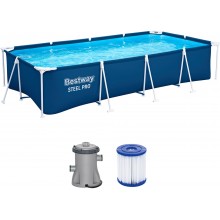 BESTWAY Steel Pro Bazén 400 x 211 x 81 cm, kartušová filtrace 56424