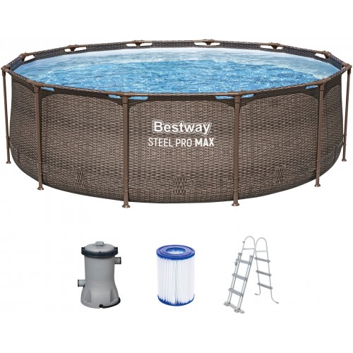 BESTWAY Steel Pro Max Bazén 366 x 100 cm, kartušová filtrace 56709 BESTWAY Steel Pro Max Bazén 366 x 100 cm, kartušová filtrace 56709
