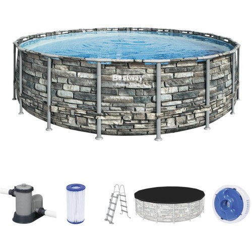 BESTWAY Power Steel Bazénový set 549 x 132 cm, kartušová filtrace 56886 BESTWAY Power Steel Bazénový set 549 x 132 cm, kartušová filtrace 56886