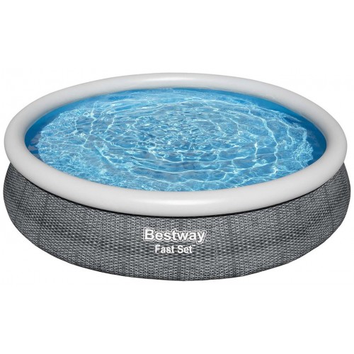 BESTWAY Fast Set Rattan Bazén 366 x 76 cm, bez filtrace 57443 BESTWAY Fast Set Rattan Bazén 366 x 76 cm, bez filtrace 57443