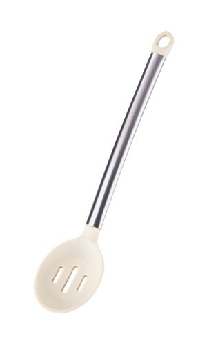 BERGNER Lžíce s otvory silikonová 34cm FLEXIKITCHEN, barva krémová BG-3362bezo BERGNER Lžíce s otvory silikonová 34cm FLEXIKITCHEN, barva krémová BG-3362bezo