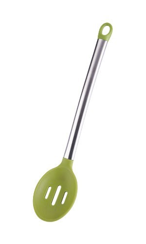 BERGNER Lžíce s otvory silikonová 34cm FLEXIKITCHEN, barva zelená BG-3362zele