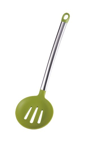 Sběračka s otvory silikonová 35cm FLEXIKITCHEN, barva zelená Sběračka s otvory silikonová 35cm FLEXIKITCHEN, barva zelená