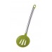 Sběračka s otvory silikonová 35cm FLEXIKITCHEN, barva zelená