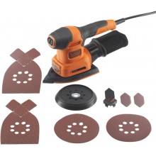 Black & Decker BEW200 Elektrická multifunkční bruska 4v1 (220W/100x165mm)