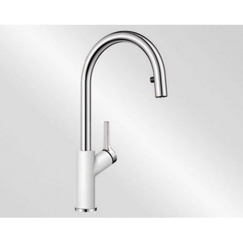 BLANCO Carena-S dřezová baterie Silgranit®-look, bílá/chrom 520984
