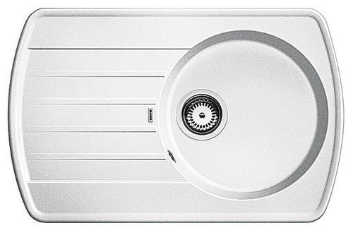 BLANCO Rondoval 45 S dřez s excentrem, včetně sifonu, bílá 515784 BLANCO Rondoval 45 S dřez s excentrem, včetně sifonu, bílá 515784