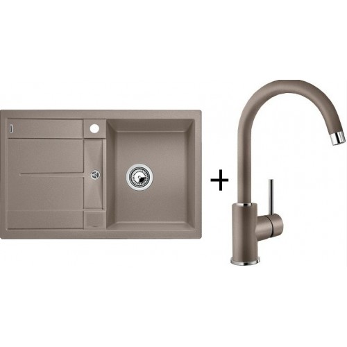 BLANCO Set dřez METRA 45 S Silgranit + baterie MIDA tartufo BLANCO Set dřez METRA 45 S Silgranit + baterie MIDA tartufo