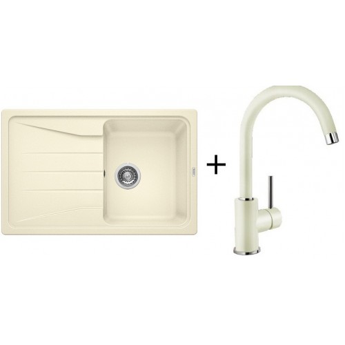 BLANCO Set dřez SONA 45 S Silgranit + baterie MIDA jasmín BLANCO Set dřez SONA 45 S Silgranit + baterie MIDA jasmín
