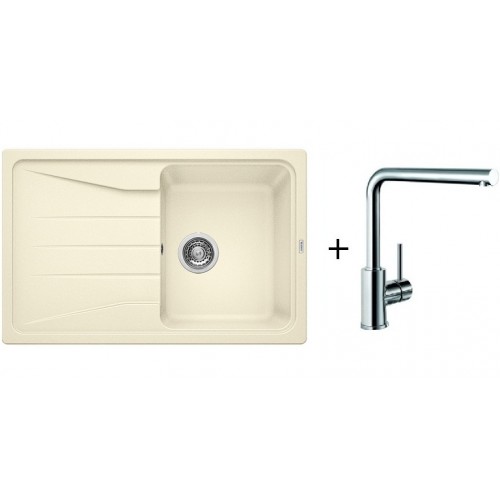 BLANCO Set dřez SONA 45 S Silgranit jasmín + baterie MILA chrom