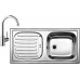 BLANCO set FLEX přírodní nerez 860 x 435 mm + MIDA baterie chrom