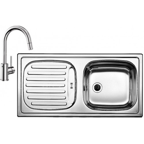 BLANCO set FLEX přírodní nerez 860 x 435 mm + MIDA-S baterie chrom BLANCO set FLEX přírodní nerez 860 x 435 mm + MIDA-S baterie chrom
