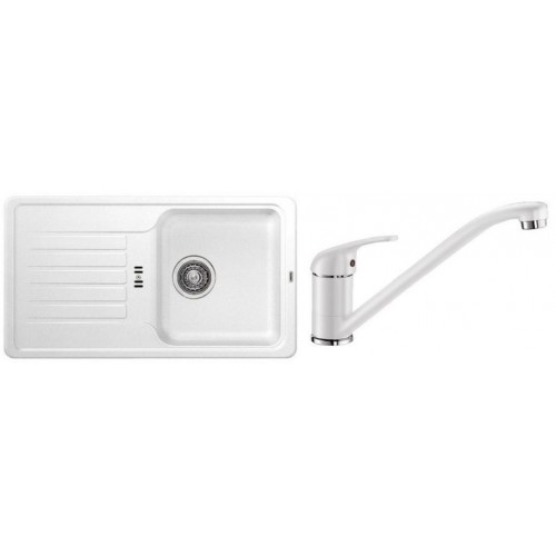 BLANCO SET dřez FAVOS mini Silgranit + dřezová baterie DARAS bílá BLANCO SET dřez FAVOS mini Silgranit + dřezová baterie DARAS bílá