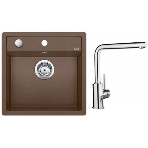 BLANCO SET dřez Dalago 5 muškát Silgranit + dřezová baterie MILA chrom BLANCO SET dřez Dalago 5 muškát Silgranit + dřezová baterie MILA chrom